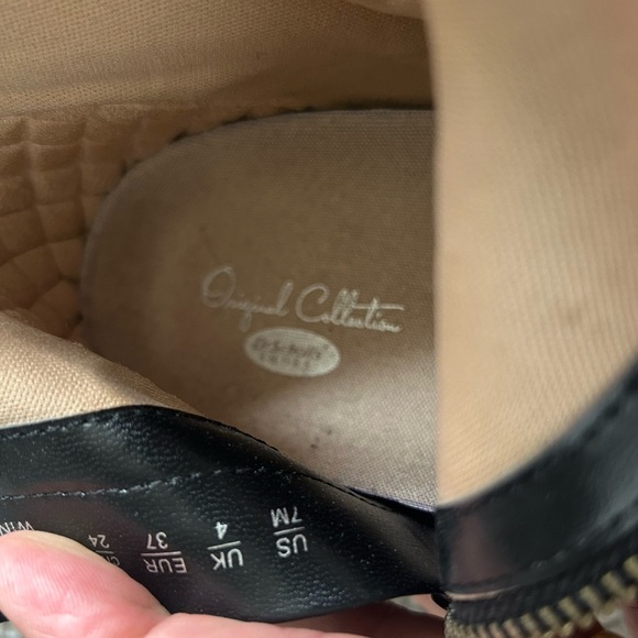 Dr. Scholl’s Original Collection Black Leather Chunky Platform Boots size 7 - Picture 5 of 7